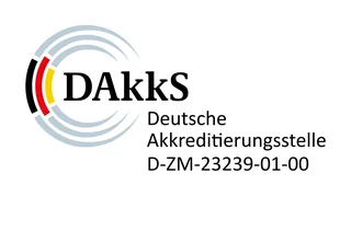 Von der DAkkS akkreditiert, Registriernummer D-ZM-23239-01-00